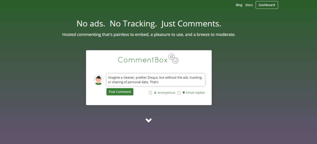 6 Tools zur Nutzung von Kommentaren auf einer statischen Website 10 CommentBox.io