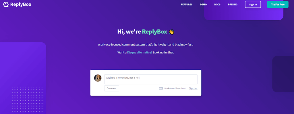 6 Tools zur Nutzung von Kommentaren auf einer statischen Website 8 ReplyBox