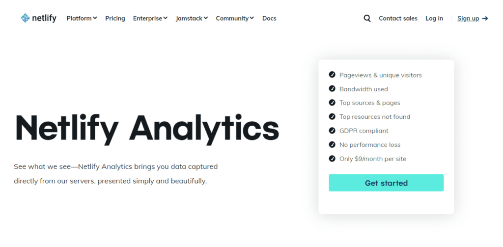 Analytics für statische Websites 10 Netlify Analytics