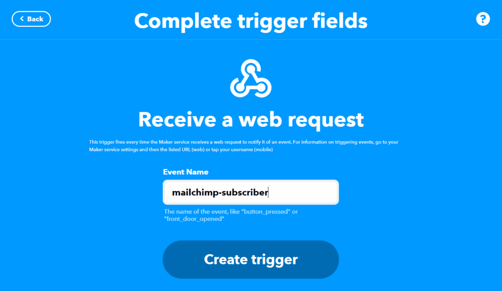 Was ist IFTTT und wie können Sie es mit Simply Static Pro verwenden? 21 name for the trigger