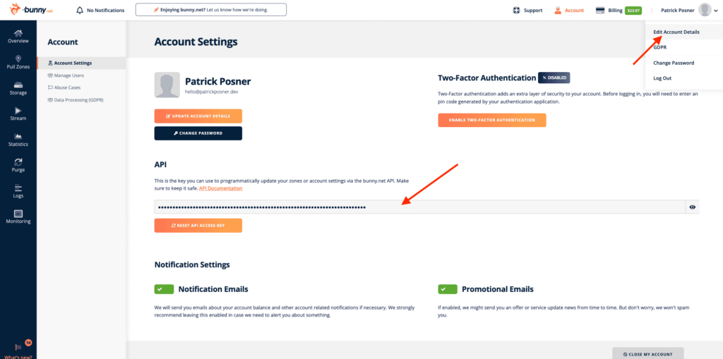 Hosten Sie Ihre statische Website mit Simply Static Pro auf BunnyCDN 10 Hosten Sie Ihre statische Website mit Simply Static Pro auf BunnyCDN 6