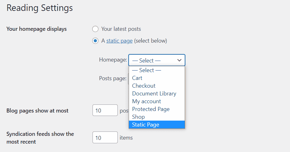 So erstellst du eine statische Seite in WordPress 15 reading settings static page wordpress