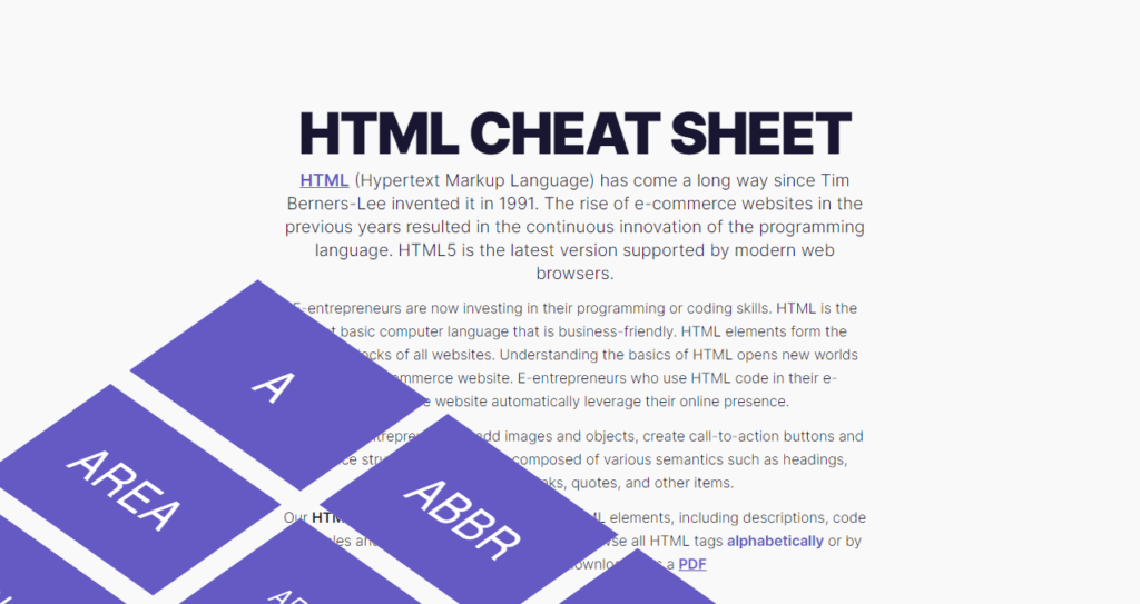 HTML vs. WordPress-Website: Was ist das Richtige für Sie? 17 html cheat sheet