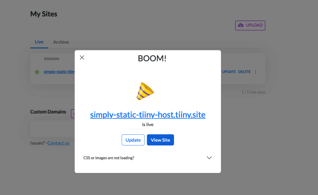 Hosting von ZIP-Dateien auf Tiiny.host mit Simply Static 16 Hosting von ZIP-Dateien auf Tiiny.host mit Simply Static 14