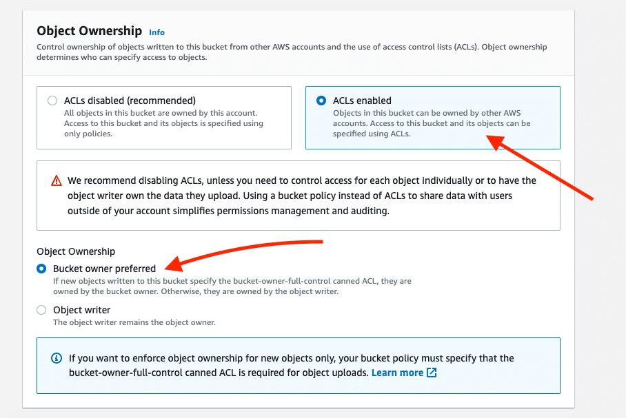 So richten Sie AWS-WordPress-Hosting im Jahr 2023 ein 24 aws object ownership