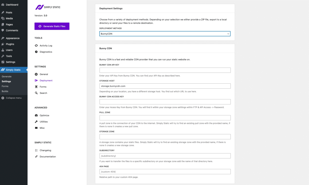 Optionen für den statischen Export: So wählen Sie die richtige Option aus 47 bunny cdn deployment type