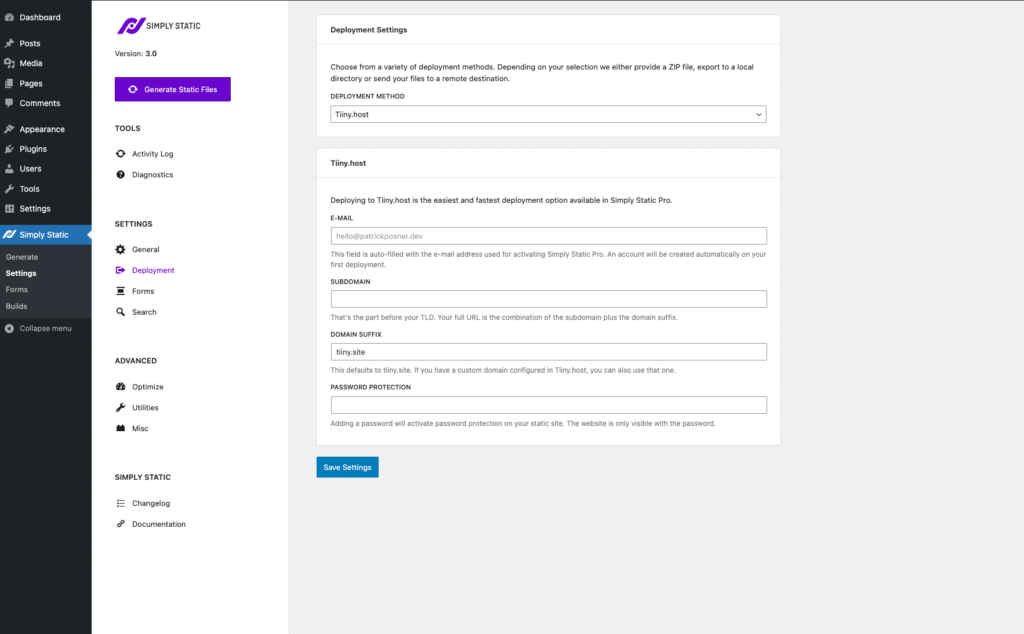 Optionen für den statischen Export: So wählen Sie die richtige Option aus 48 tiinyhost deployment