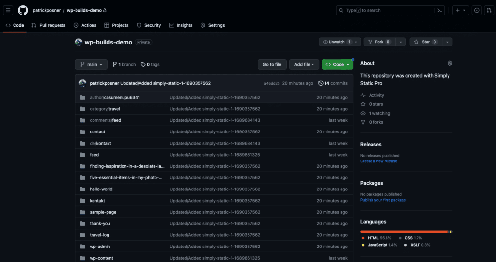 So verwenden Sie Cloudflare Pages mit WordPress 20 static website in github
