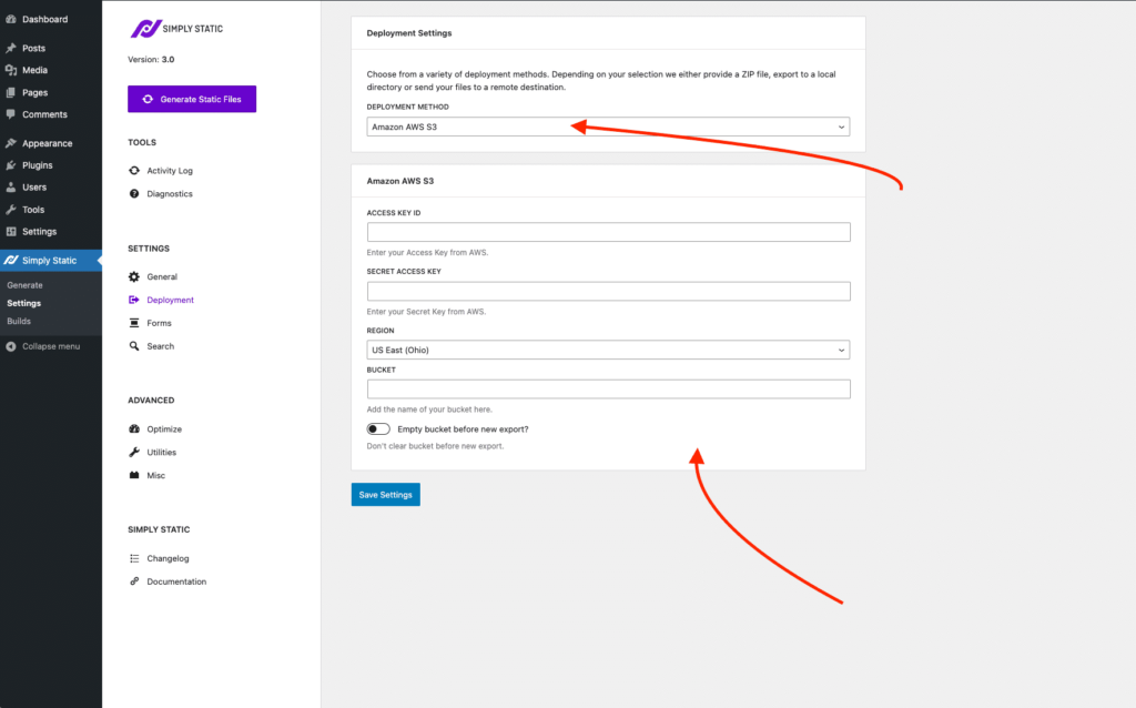 So richten Sie AWS-WordPress-Hosting im Jahr 2023 ein 27 simply static aws