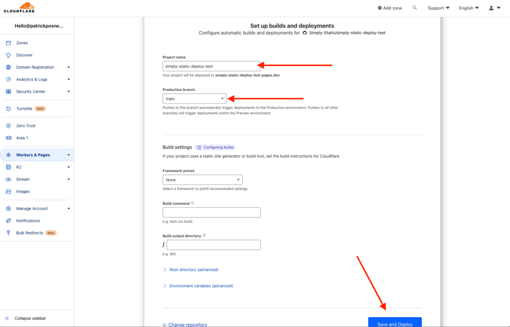 So verwenden Sie Cloudflare Pages mit WordPress 29 cloudflare pages deploy site