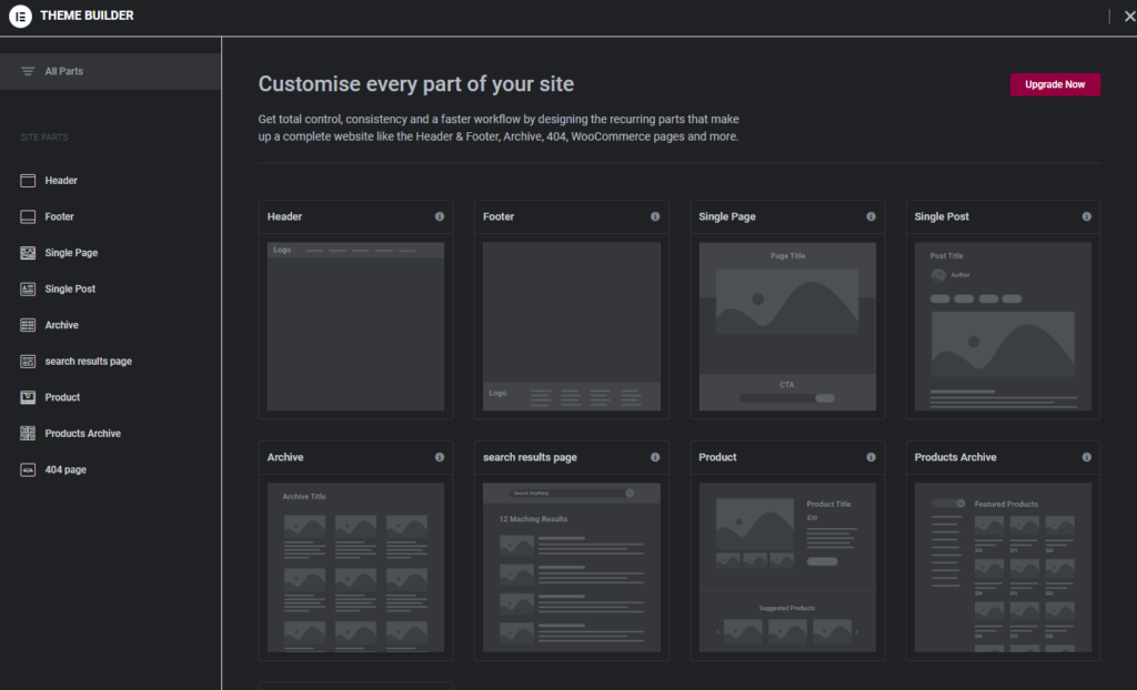 So beschleunigen Sie Elementor 34 elementor theme builder