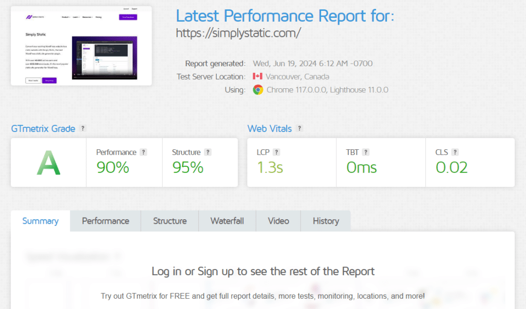 Website-Performance-Benchmarks und wie Sie sie verbessern können 21 performance report simply static