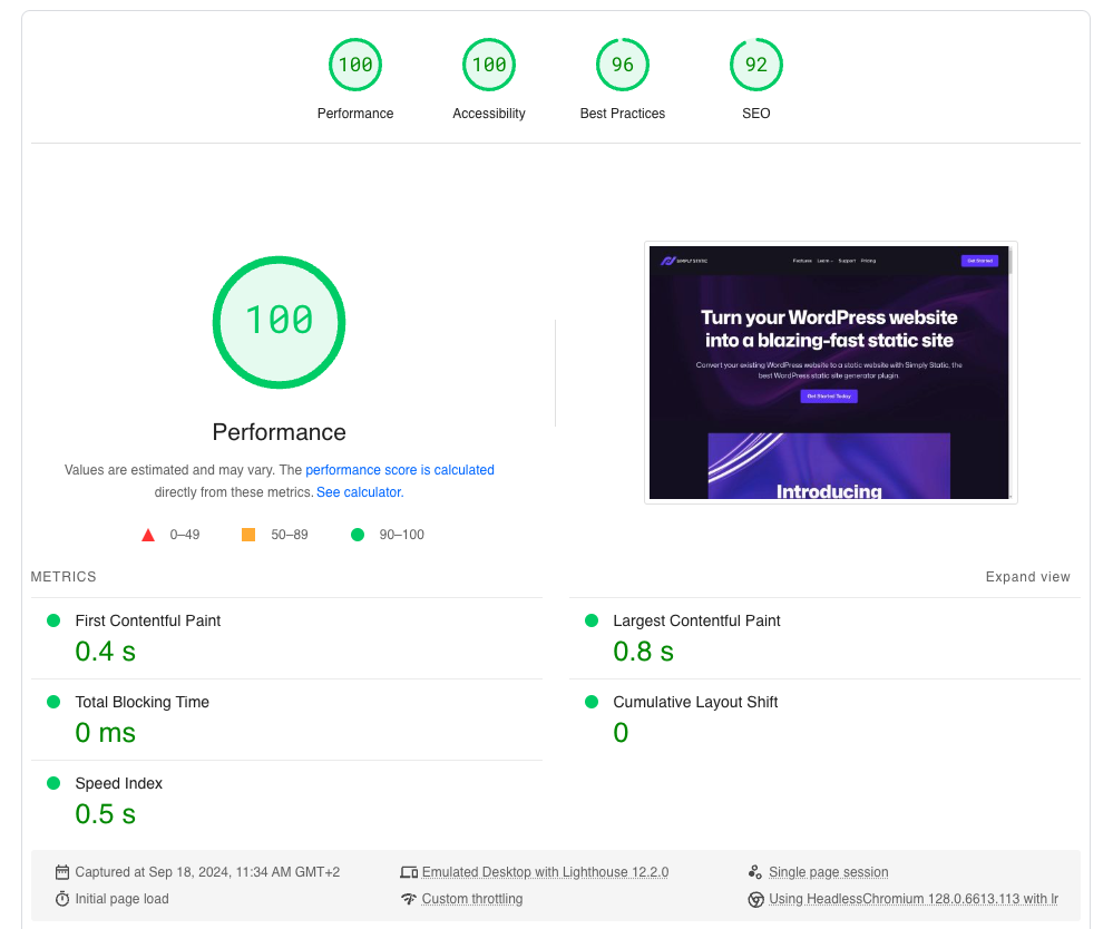 Warum statisches WordPress-Hosting sicherer ist als Ihre aktuelle Hosting-Konfiguration 18 simply static site speed