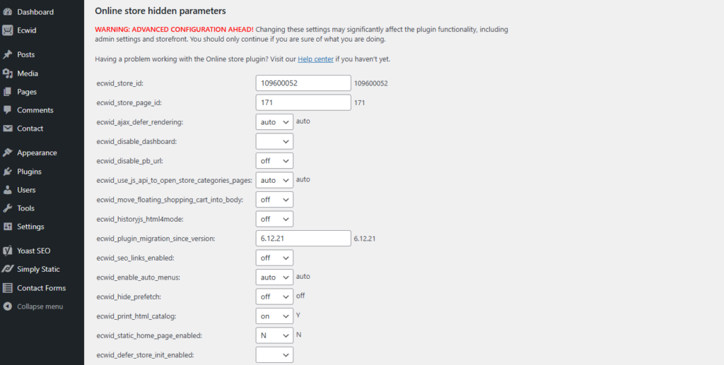 So erstellen Sie 2026 eine statische E-Commerce-Website 37 advanced settings ecwid simply static