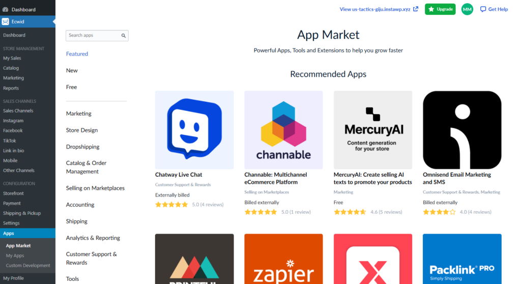 Was ist Ecwid und warum sollten Sie sich für Ihren WordPress-Shop dafür entscheiden? 32 ecwid app market