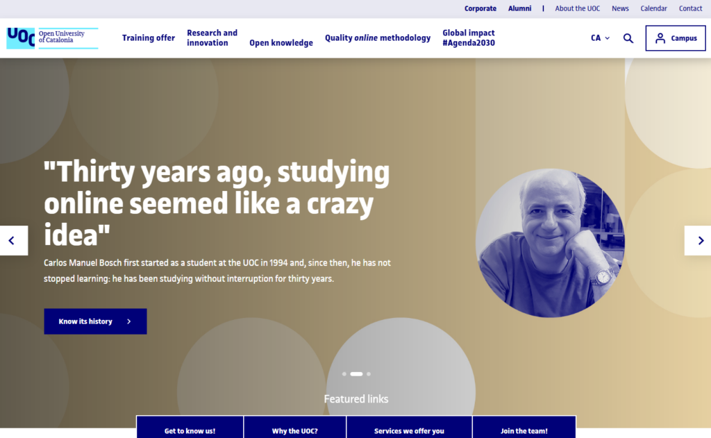 10 Beispiele für statische Websites für 2026 (& So richten Sie Ihre ein) 35 Open University of Catalonia