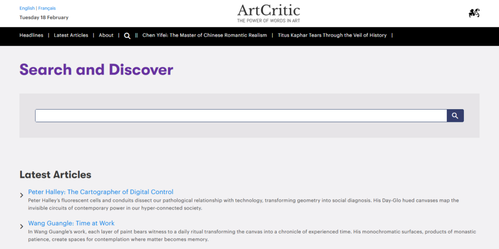 10 Beispiele für statische Websites für 2026 (& So richten Sie Ihre ein) 48 artcritic search page
