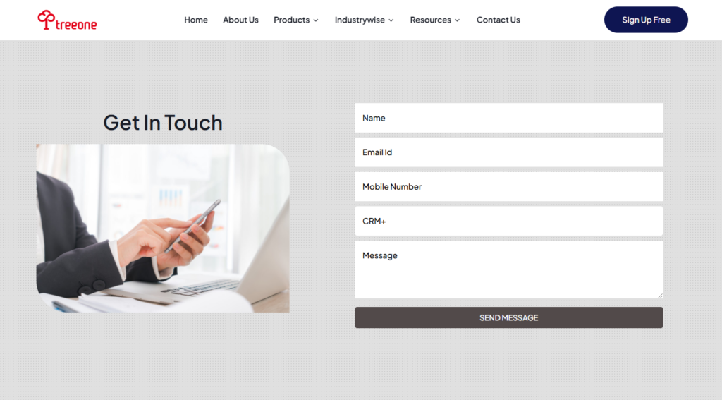 10 Beispiele für statische Websites für 2026 (& So richten Sie Ihre ein) 44 treeone contact form