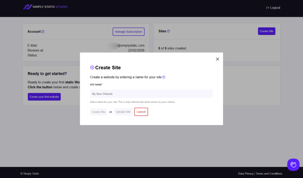 Deine erste statische WordPress-Website mit Simply Static Studio 26 create your first static website ss studio