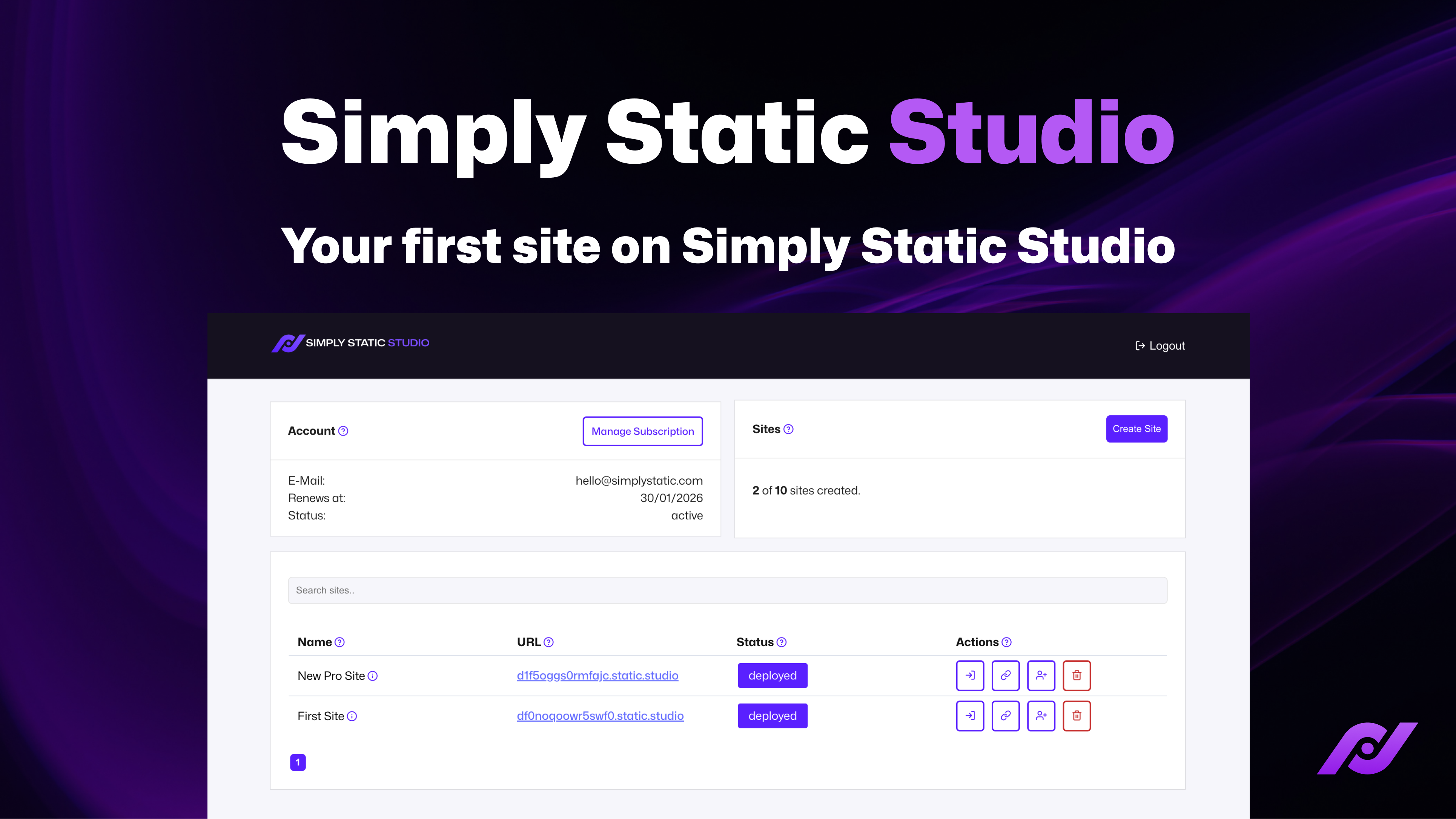 Deine erste statische WordPress-Website mit Simply Static Studio 7 Deine erste statische WordPress-Website mit Simply Static Studio