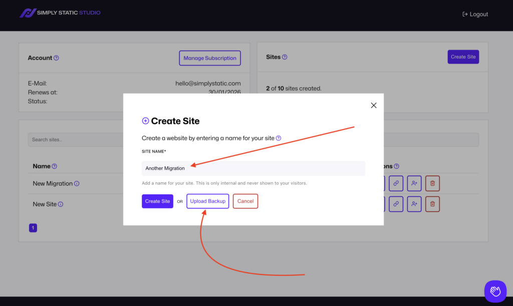Simply Static Studio – Migration 7 Simply Static Studio – Migration 7