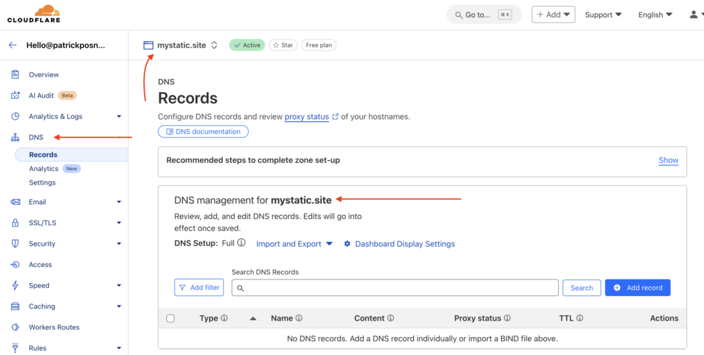 So schalten Sie Ihre statische Website live: Domains, URLs und mehr 32 cloudflare dns