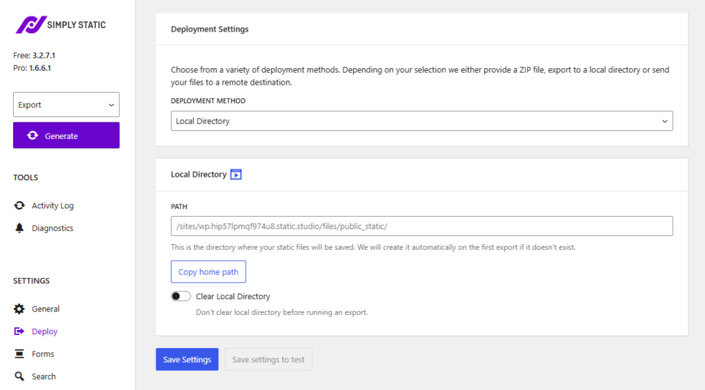 Optionen für den statischen Export: So wählen Sie die richtige Option aus 44 local directory deployment type
