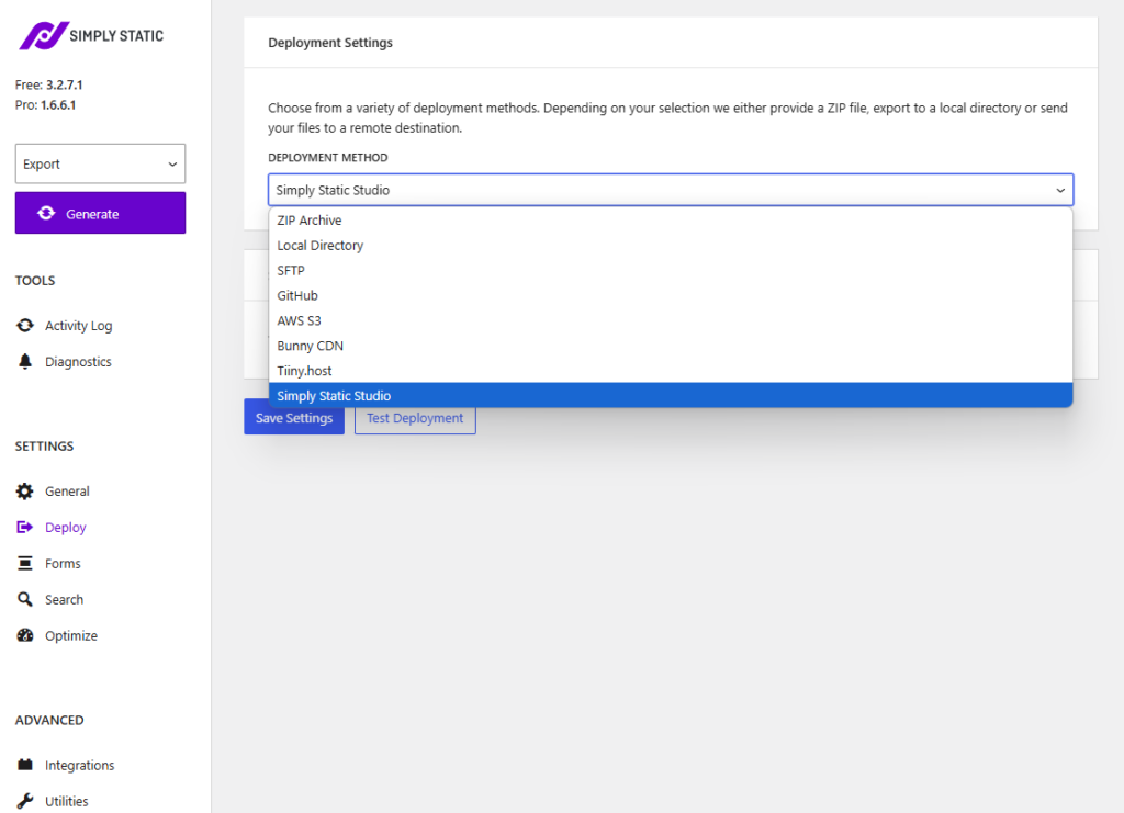 Optionen für den statischen Export: So wählen Sie die richtige Option aus 42 simply static deployment options