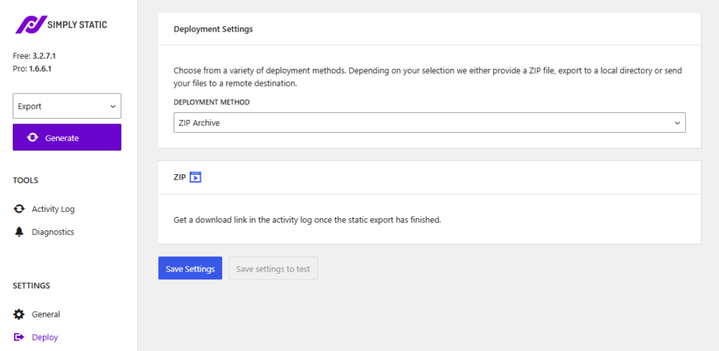 Optionen für den statischen Export: So wählen Sie die richtige Option aus 43 zip deployment type