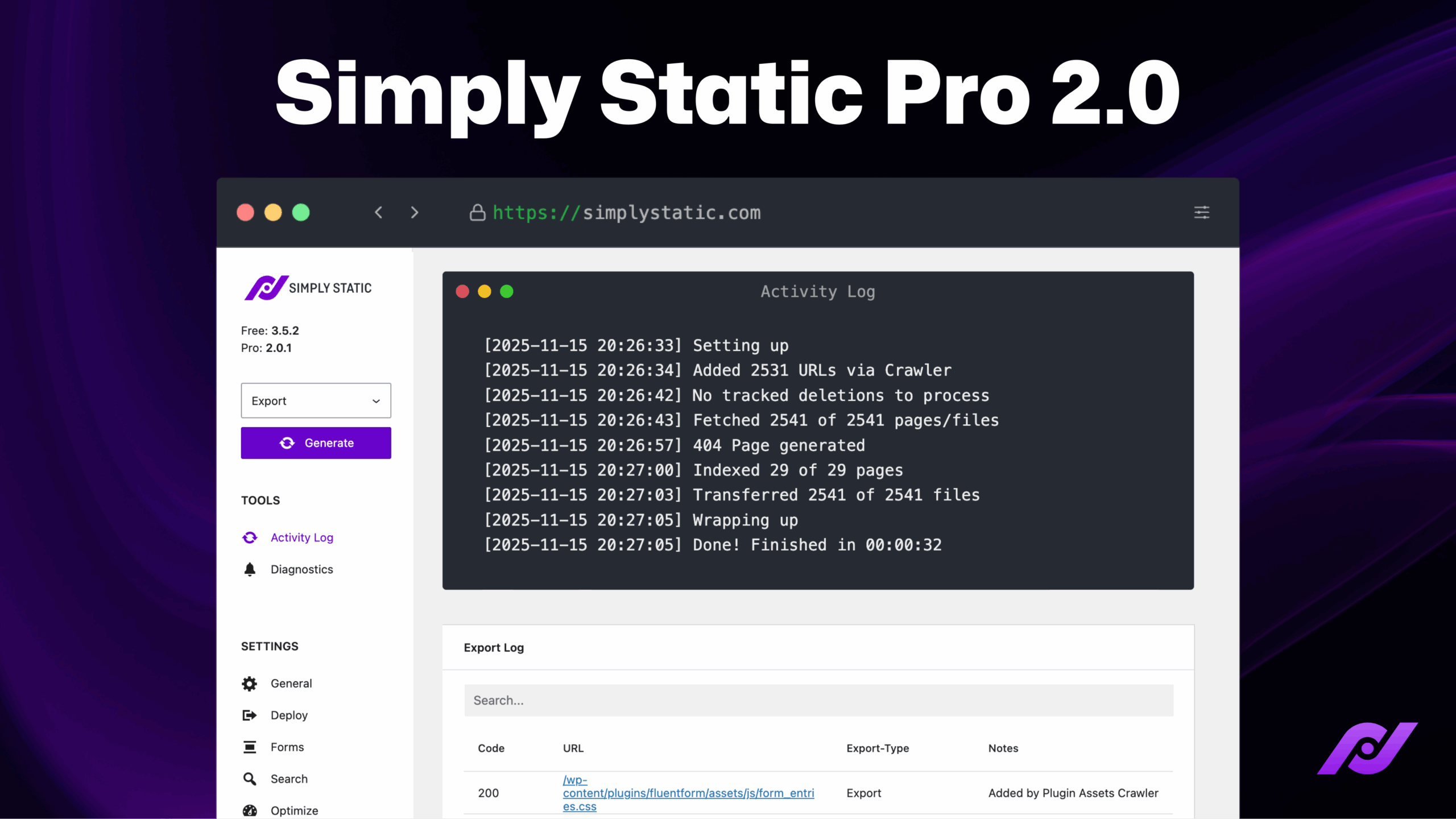 Simply Static Pro 2.0 9 Simply Static Pro 2.0