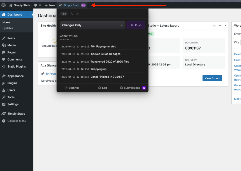 Simply Static Pro – Markdown, Suche & Filter und Command Center 9 Simply Static Pro – Markdown, Suche & Filter und Command Center 9