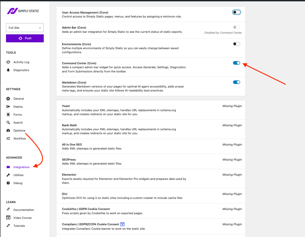 Simply Static Pro – Markdown, Suche & Filter und Command Center 11 Simply Static Pro – Markdown, Suche & Filter und Command Center 11