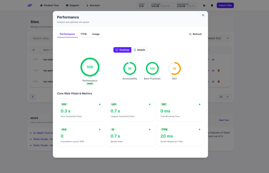 Der Unterschied zwischen Caching und statischem WordPress 10 pagespeed