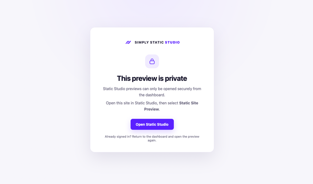 Static Studio – Private Vorschauen statischer Websites 4 Static Studio – Private Vorschauen statischer Websites 4